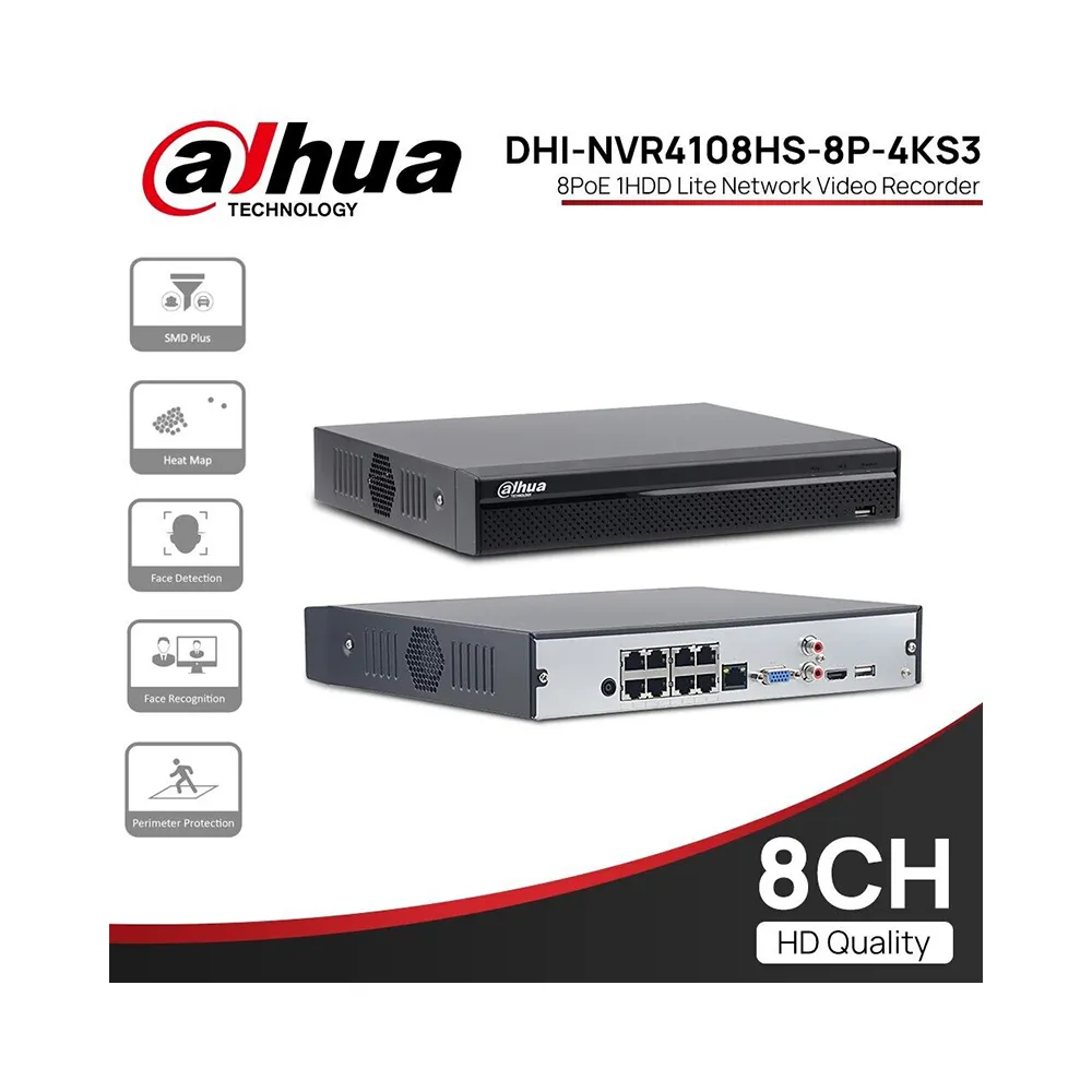 DAHUA RECORDER NVR4108HS-8P-4KS3