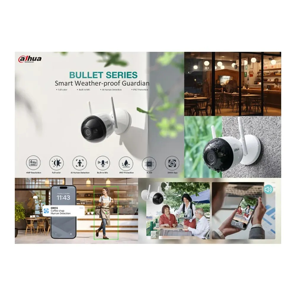 DAHUA Wifi IP kamera LED 4MP