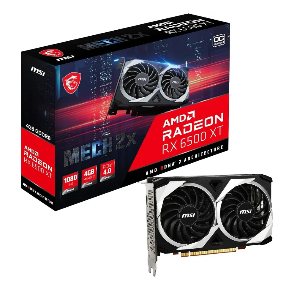 Radeon RX 6500 XT 4GB MSI GDDR6 PCIE 4.0