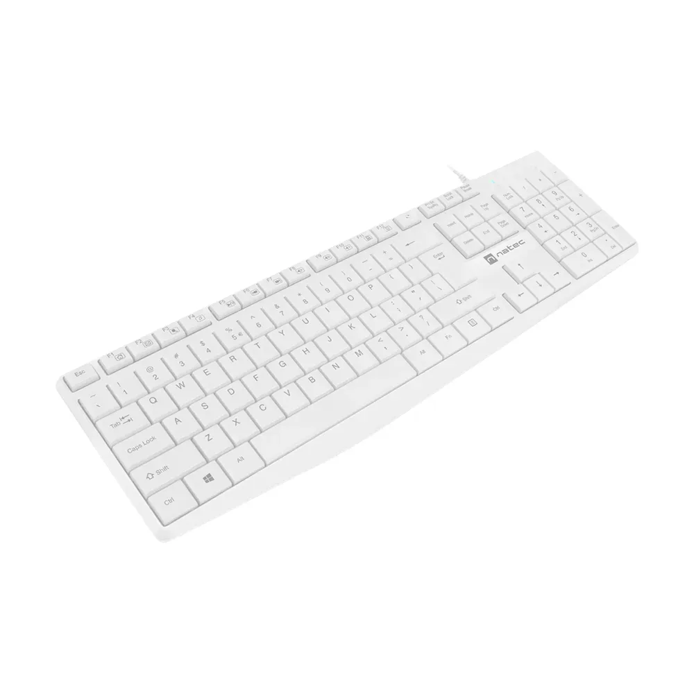 Slim White Keyboard Natec Nautilus
