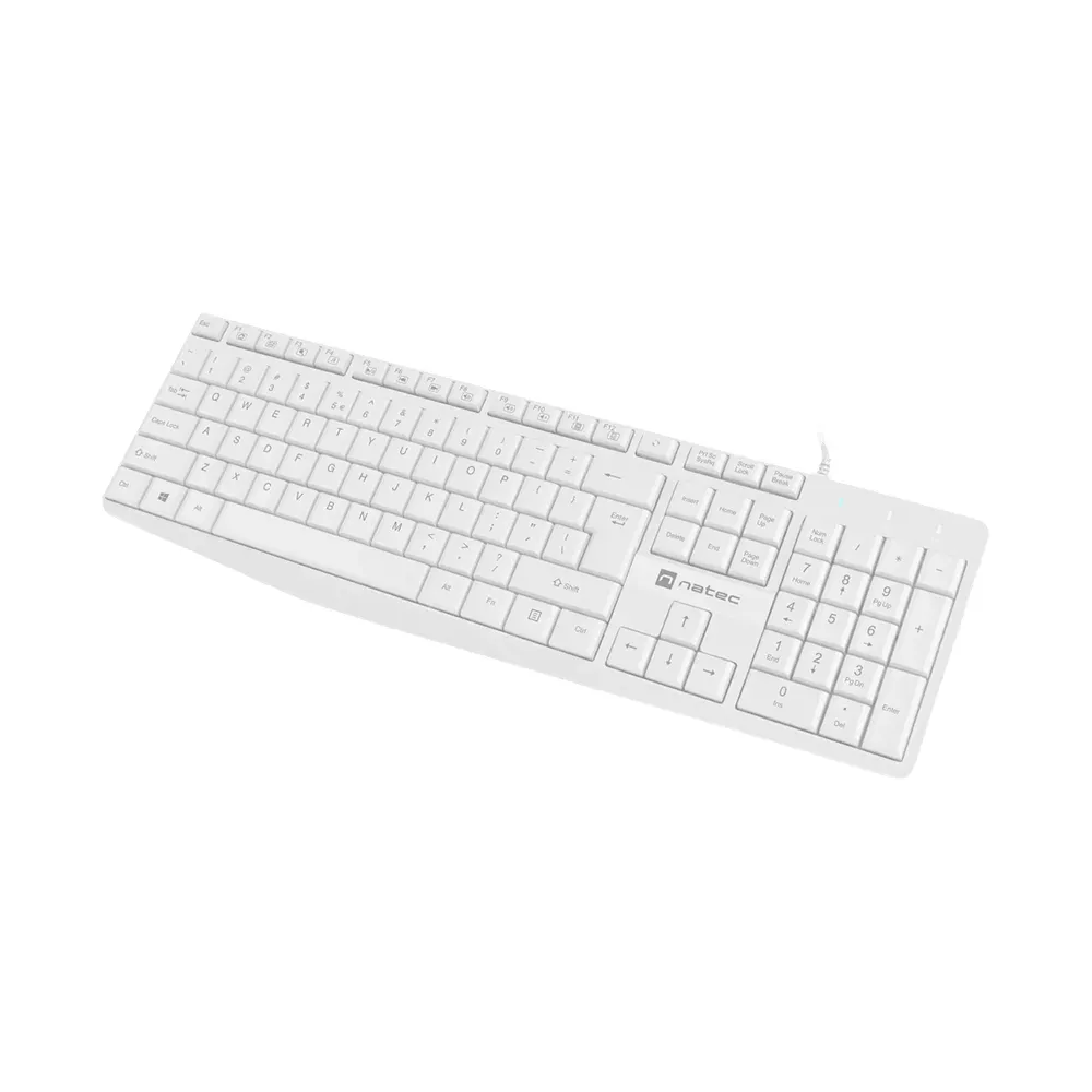 Slim White Keyboard Natec Nautilus